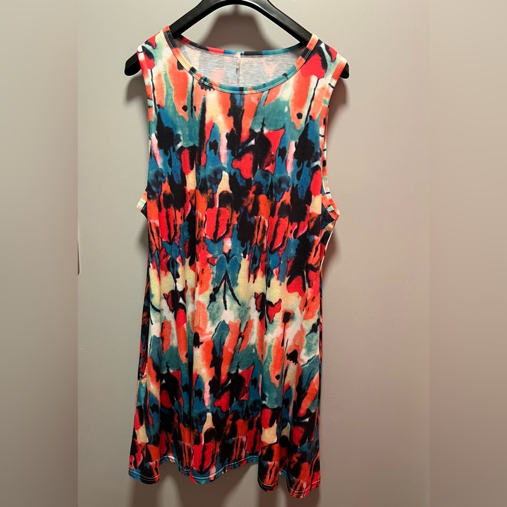 Colorful Abstract knee length Dress by Amazon